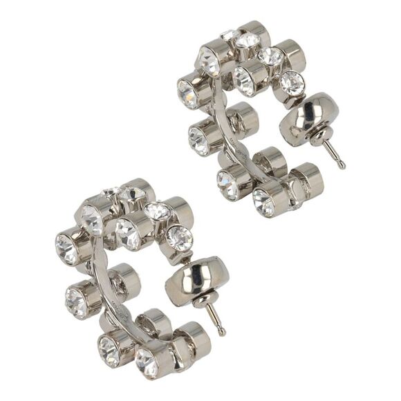 Givenchy Crystal Embellished Hoop Earrings Womens - Picture 2 of 2